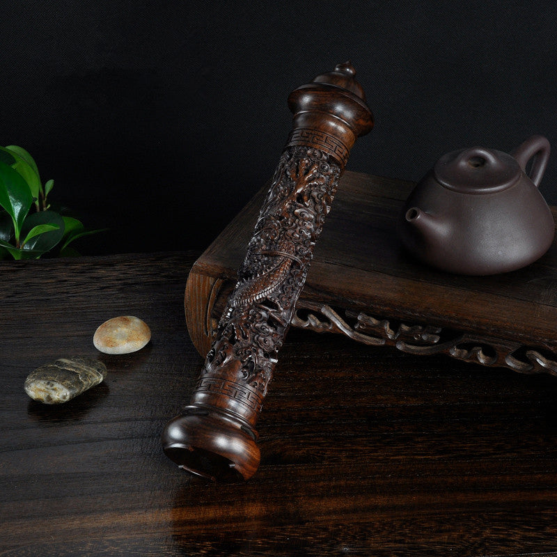 Ebony Dragon Incense Burner Cylinder