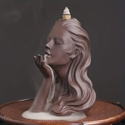 Ceramic Sandalwood Backflow Incense Burner (1pc)
