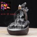 Ceramic Incense Burner with Purple Clay Gourd Design